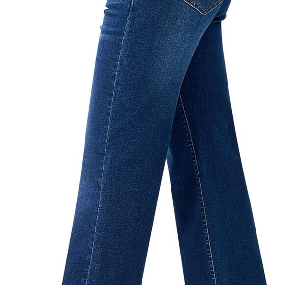 Chic Women's Baggy Wide Leg Jeans - Flattering High-Waisted Design in Medium - Picture 4 of 5